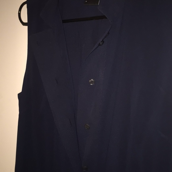 Armani Exchange navy pleated dress - Picture 6 of 6